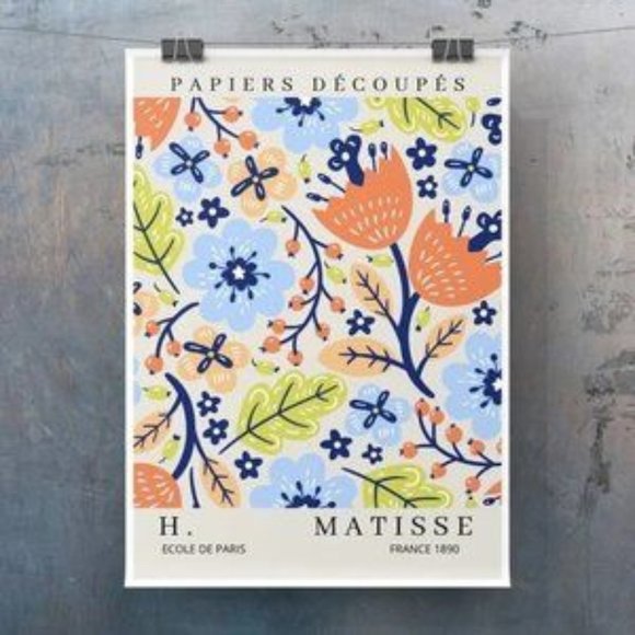 Henri Matisse trendy floral print vintage poster style art print fit home decor